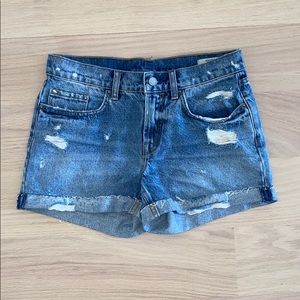 ALLSAINTS Medium blue wash Jean shorts